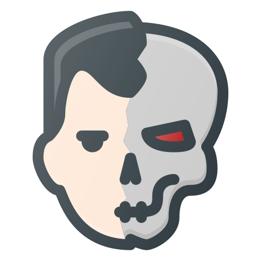 The terminator robot from the movie of the same name.